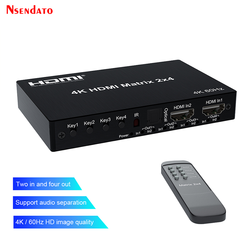 Hdmi Matrix Switch - 4K 60Hz HDMI Ma Trận 2X4