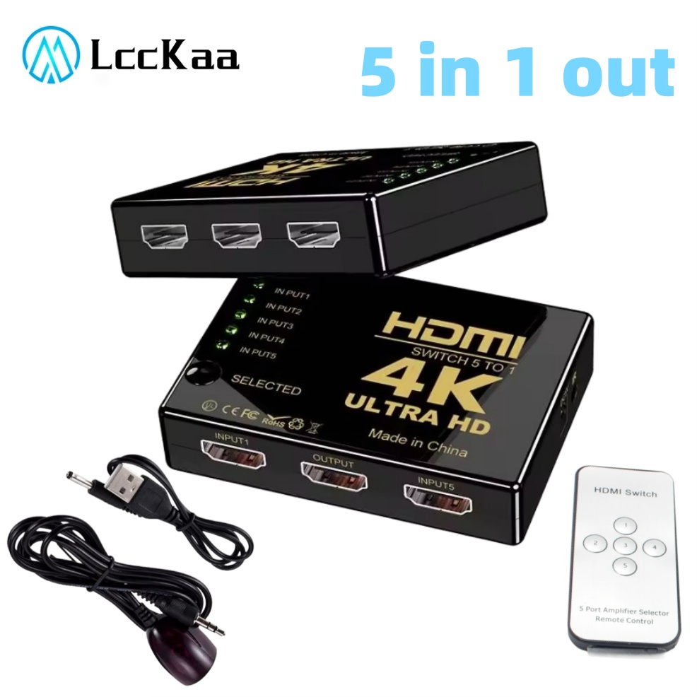 Hdmi Matrix Switch - 5x1 HDMI Switch HD 4K Video