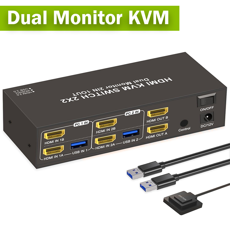 2x2 Dual Monitor HDMI KVM Swit - đánh giá và giá Hdmi Matrix Switch