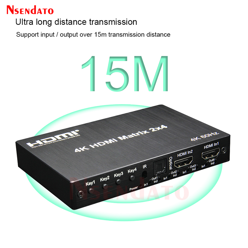 4K 60Hz HDMI Ma Trận 2X4 Cho D - đánh giá và giá Hdmi Matrix Switch