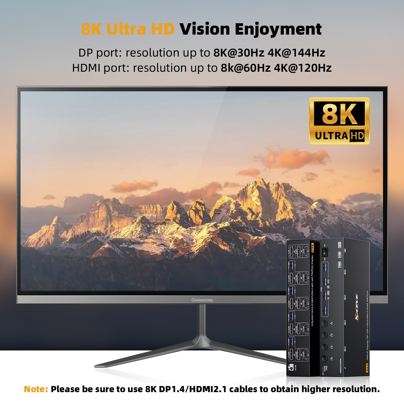 8K@60Hz KVM Switch 4/3/2 Compu - đánh giá và giá Hdmi Matrix Switch