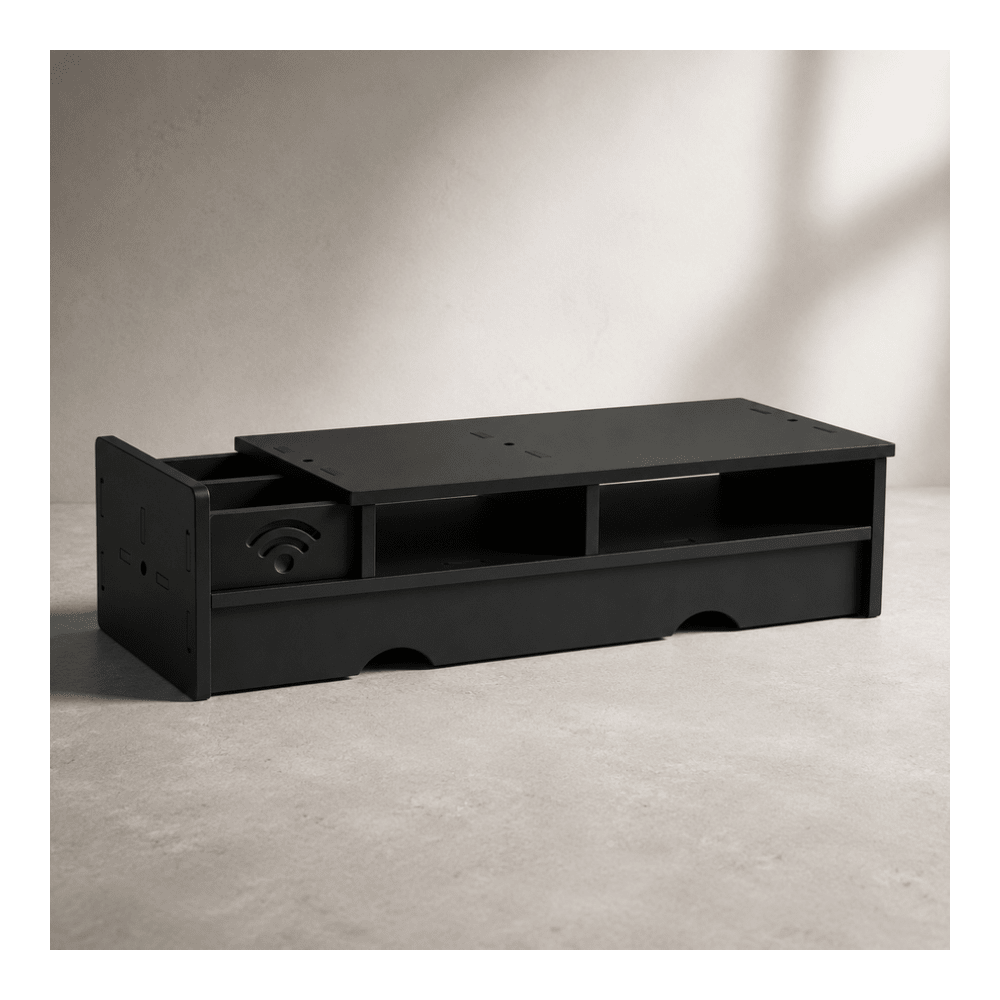 Black Matte WiFi Router Storag - đánh giá và giá Office Tech Setup