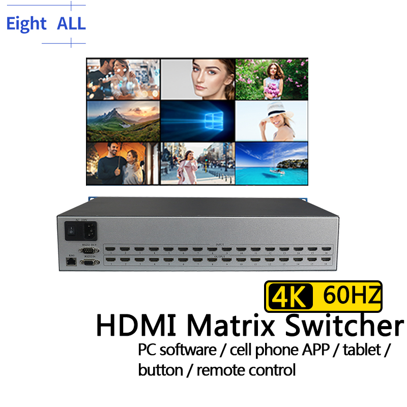 4K@60 HDMI Matrix Switch 8x8 4 - đánh giá và giá Hdmi Matrix Switch