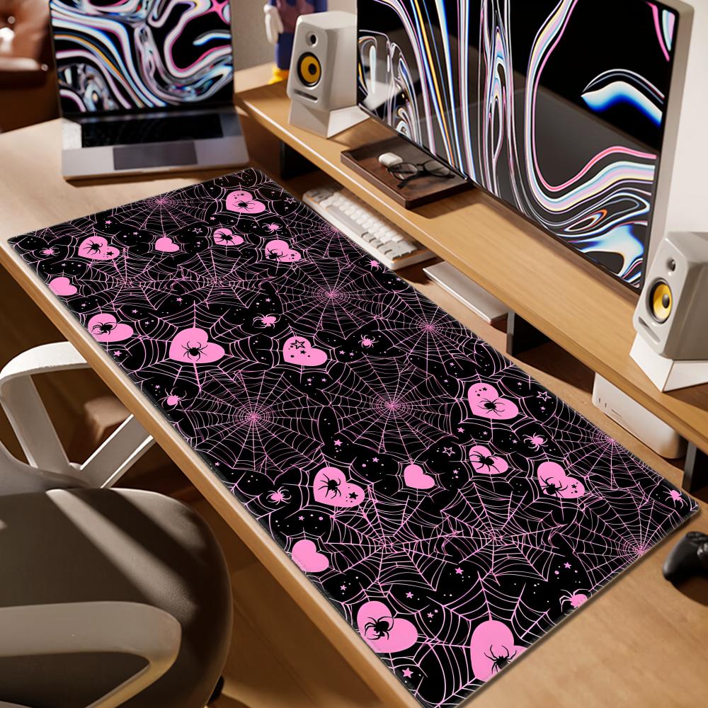 90x40 White or Pink Spiderweb  - đánh giá và giá Office Tech Setup