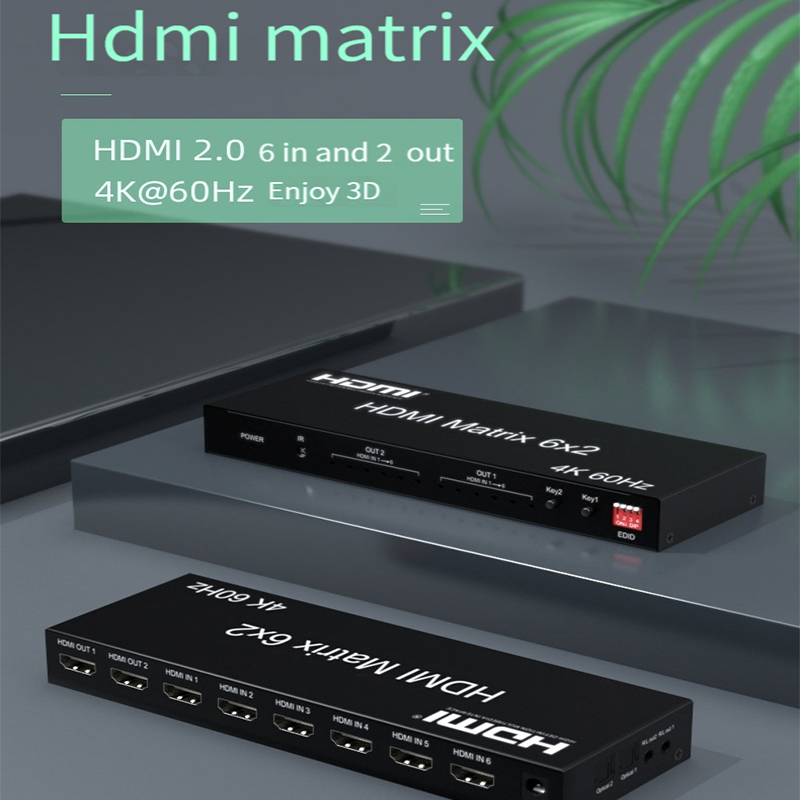 Matrix Switch HDMI 6x2 4K 60Hz - đánh giá và giá Hdmi Matrix Switch