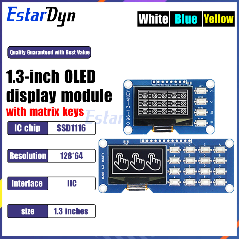 1.3 Inch OLED Display with 4x4 - đánh giá và giá Raspberry Pi Keyboard