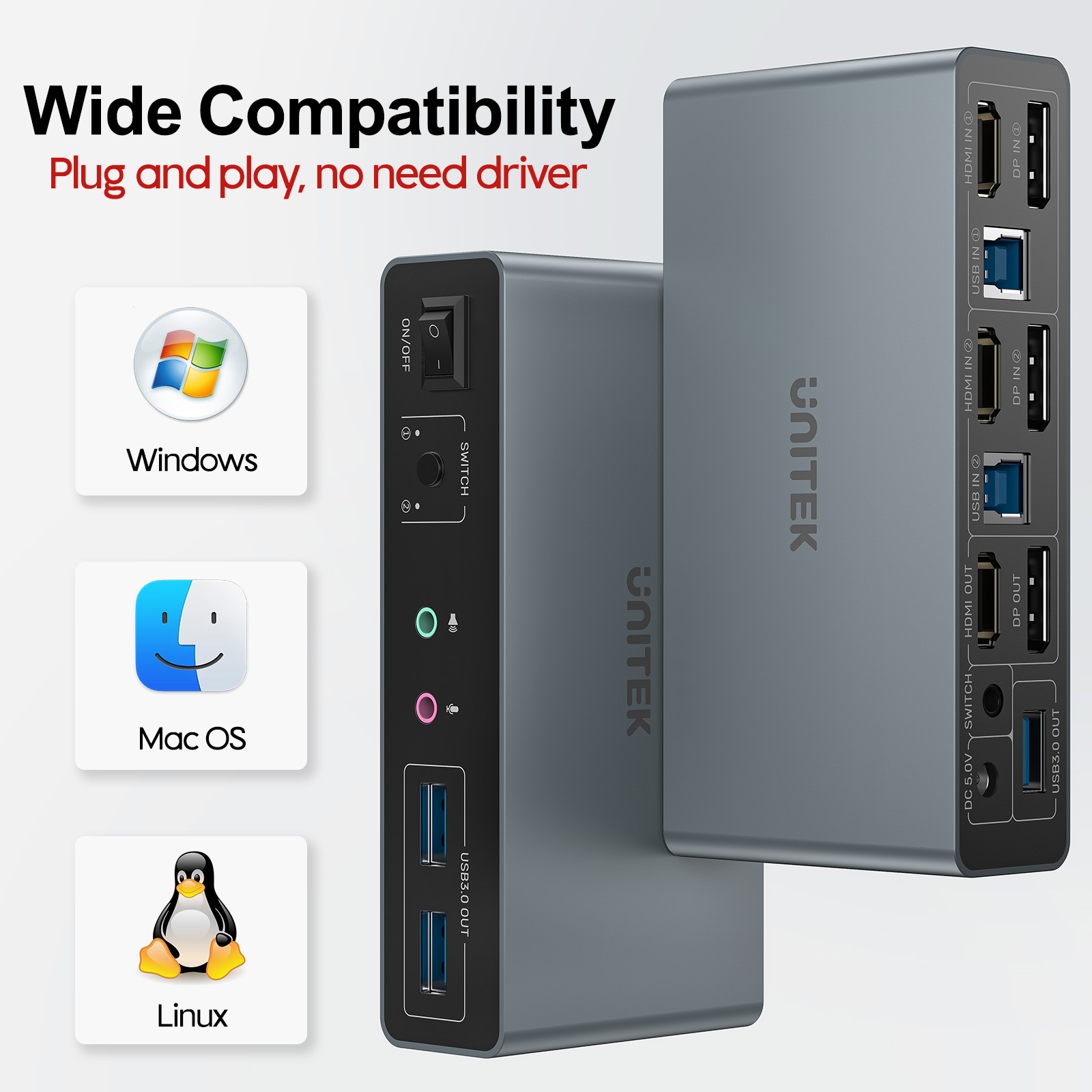 UNITEK 2×2 HDMI DP KVM Switch  - đánh giá và giá Hdmi Matrix Switch
