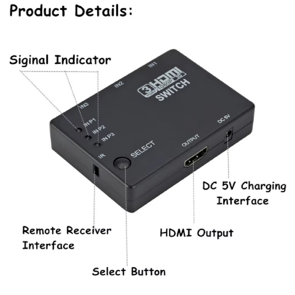 3x1 HDMI Switcher KVM Switches - đánh giá và giá Hdmi Matrix Switch